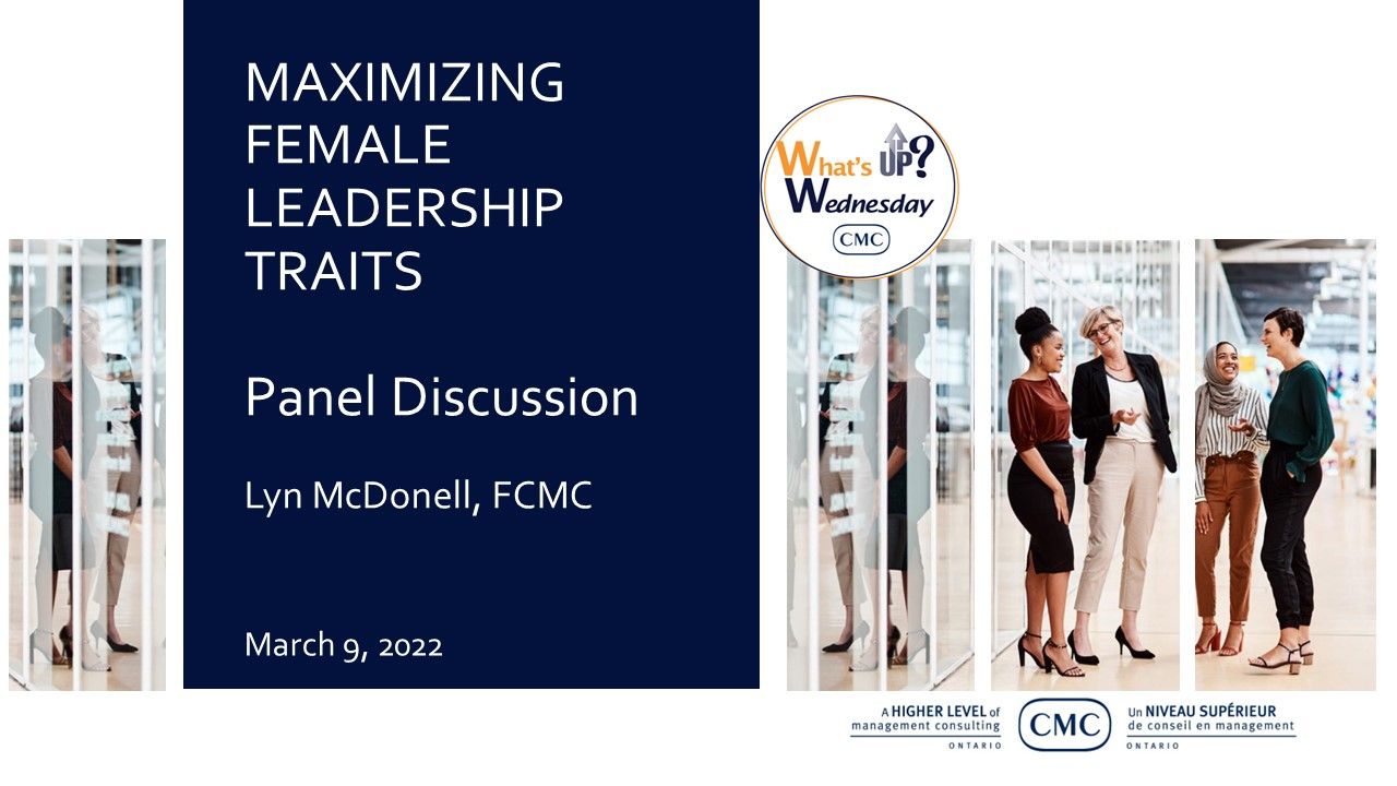 What's up Wednesday - Maximizing female leadership traits